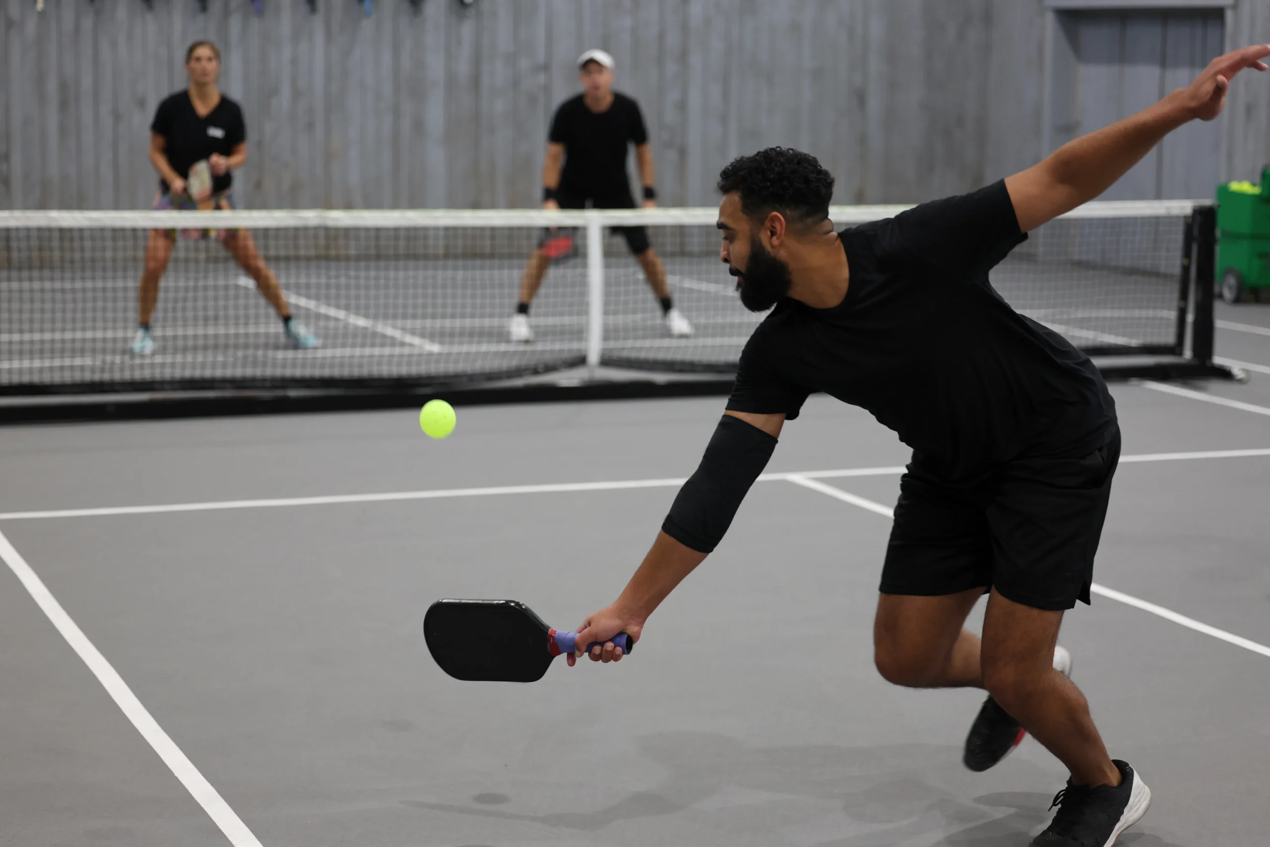 Pickleball action shot